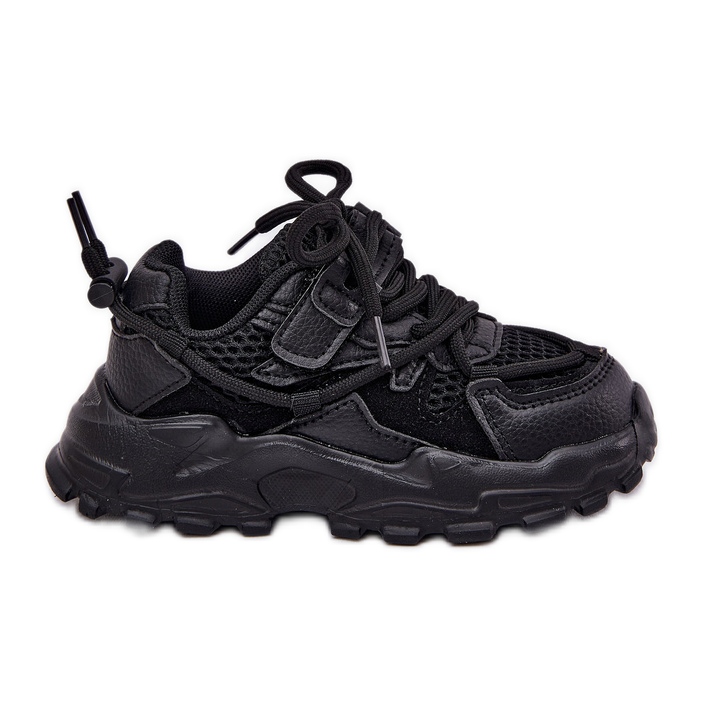 Black children's sneakers sports shoes