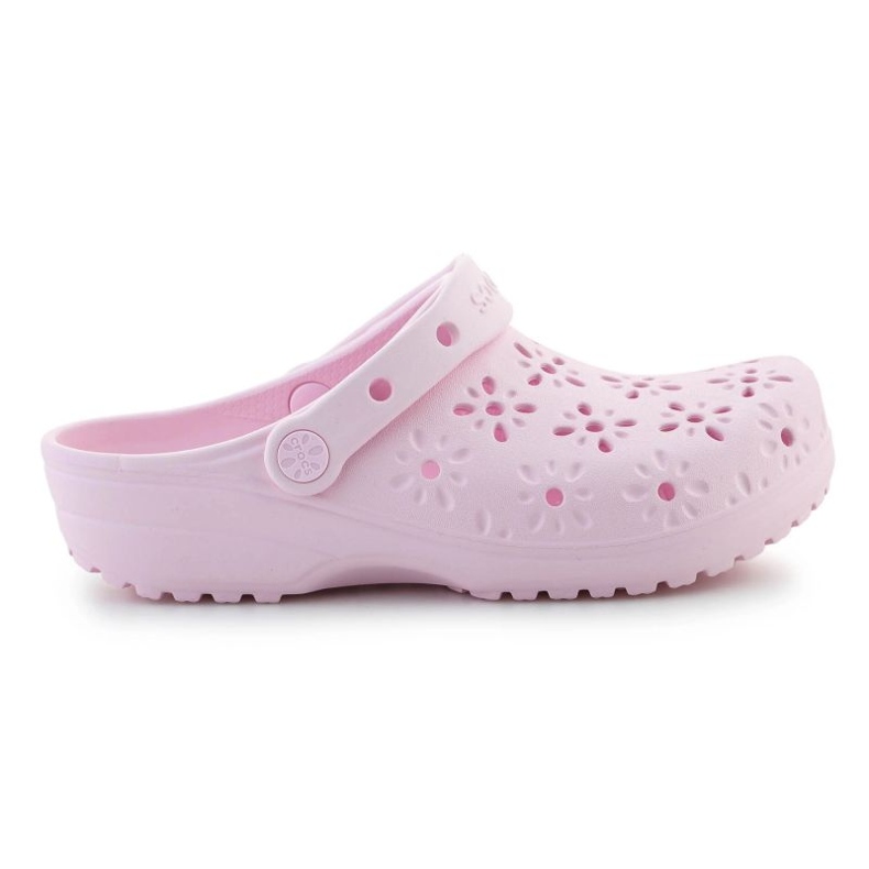 Crocs Classic Floral Cut Out CLOG 210927-6W pink Crocs Classic Floral Cut Out CLOG 210927-6W pink