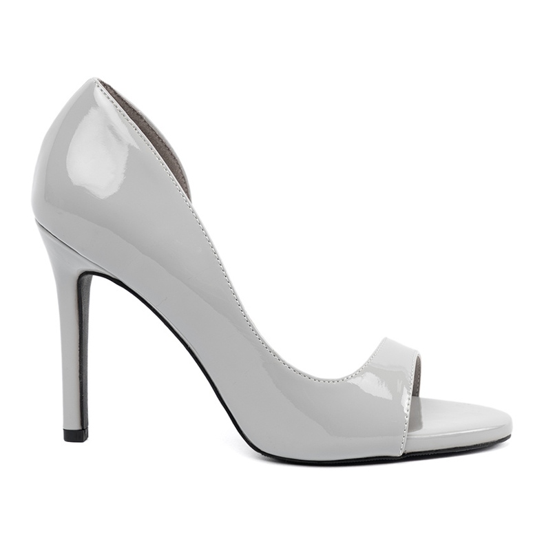 Goodin Gray pins with an open toe grey