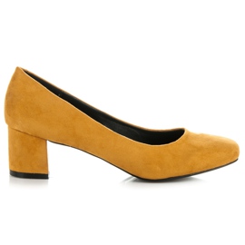 Vices New Collection Classic suede pumps yellow