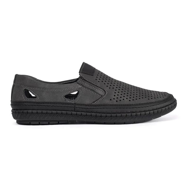 Men's gray openwork shoes grey