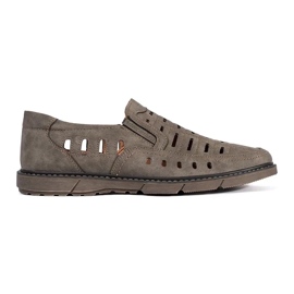 Men's openwork slip-on moccasins brown
