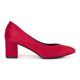 Goodin Red suede women's pumps