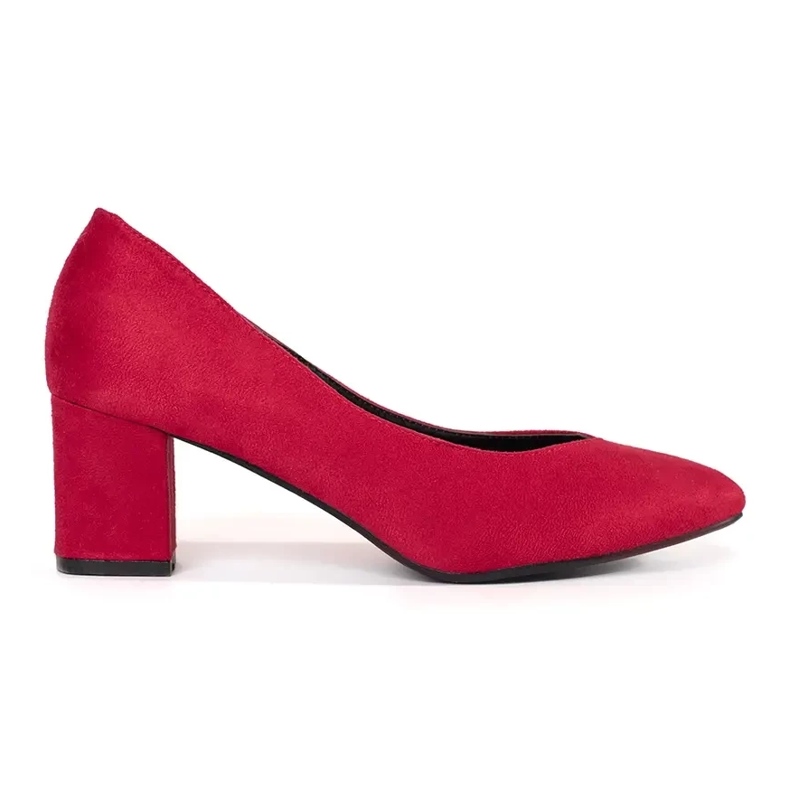 Goodin Red suede women's pumps