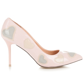 Vices New Collection Heels With Hearts pink