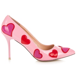 Vices New Collection Heels with hearts pink Vices New Collection Heels with hearts pink