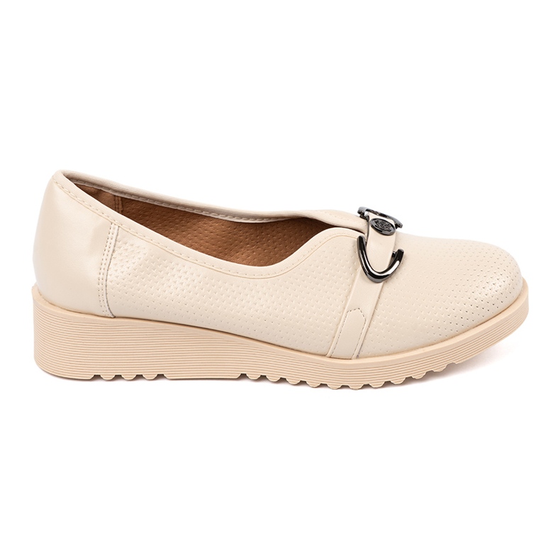 Seastar Shoes for wedges with a decorative buckle beige Seastar Shoes for wedges with a decorative buckle beige