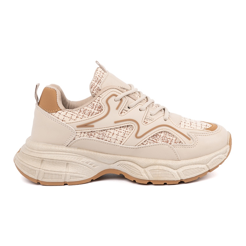 Sneakers light beige women on the platform Sneakers light beige women on the platform