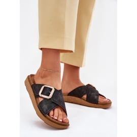 Women's flip flops with inblu Ed000025 black buckle Women's flip flops with inblu Ed000025 black buckle