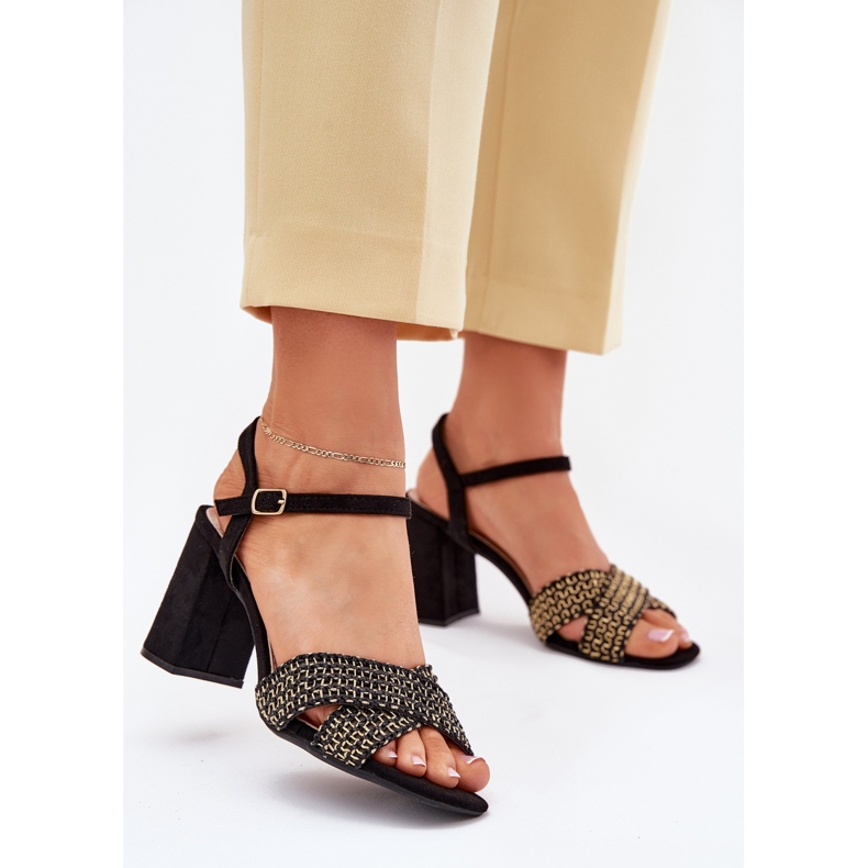 Women's Sandals On A High Heel Black