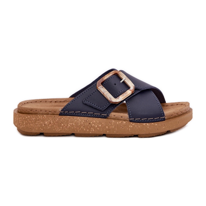 Women's leather flip flops with inblu ed0003iu navy blue Women's leather flip flops with inblu ed0003iu navy blue