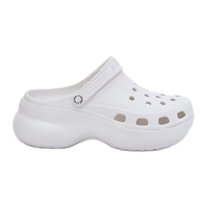 Women's foam slippers on a massive sole Big Star RR274A119 white