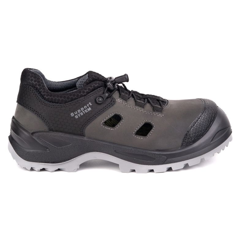 Fagum-Stomil Men's leather sandals Techwork 1164P S1 SR gray grey