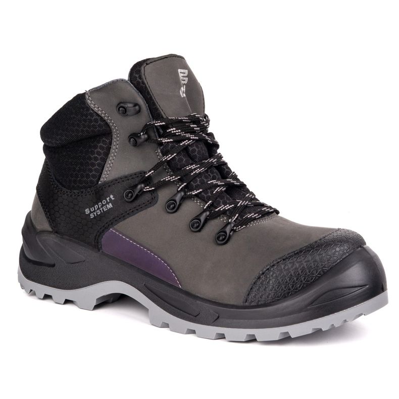 Fagum-Stomil Men's leather working boots Techwork 1166p S2 SR gray grey