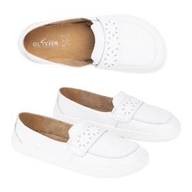 Olivier Women's Barefoot Inga loafers with a wide front Polish white Olivier Women's Barefoot Inga loafers with a wide front Polish white