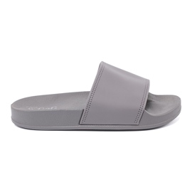 Shelvt Gray women's sports flip -flops grey
