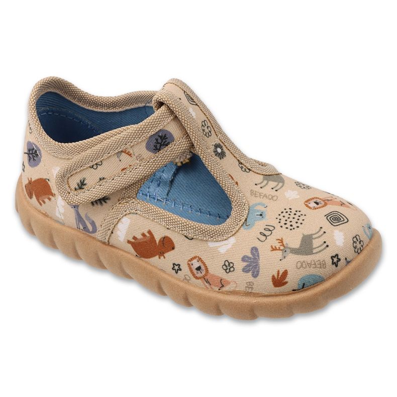 Befado children's slippers 627p011 on Velcro beige Befado children's slippers 627p011 on Velcro beige