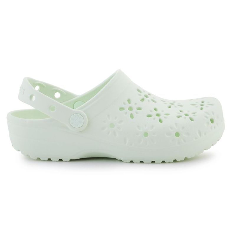 Crocs Classic Floral Cut Out CLOG 210927-3yh flip-flops green Crocs Classic Floral Cut Out CLOG 210927-3yh flip-flops green