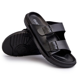 Light Men's Flip-Flops With Buckles Big Star NN174597 Black