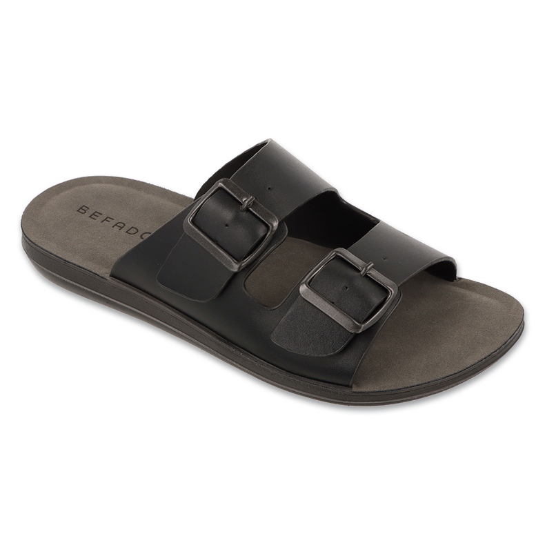 Befado men's leather flip flops 158m025 black Befado men's leather flip flops 158m025 black