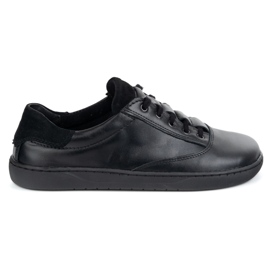 Sneakers Barefoot Women's Maja Olivier - black leather shoes