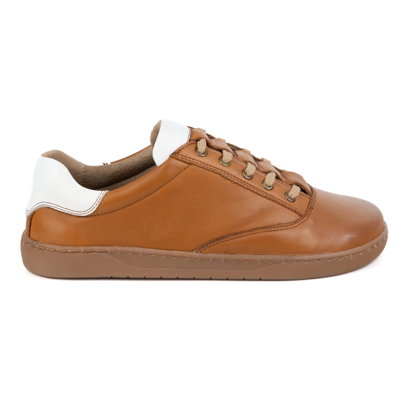 Olivier Women's barefoot sneakers - brown leather leather shoes Olivier Women's barefoot sneakers - brown leather leather shoes