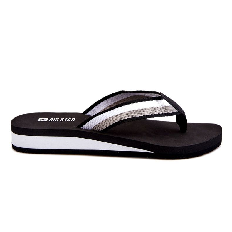 Women's Big Star Platform Flip Flops LL274781 Black