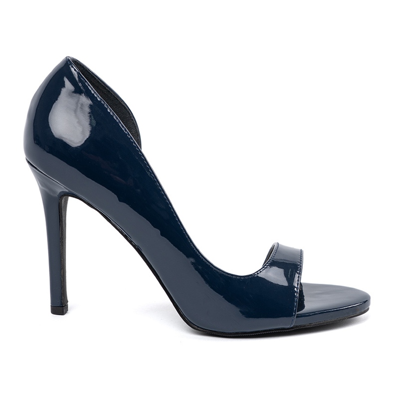 Goodin Navy blue pumps with bare fingers