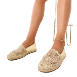 Openwork espadrilles on the platform golden Openwork espadrilles on the platform golden