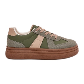 Women's Platform Sneakers, Green