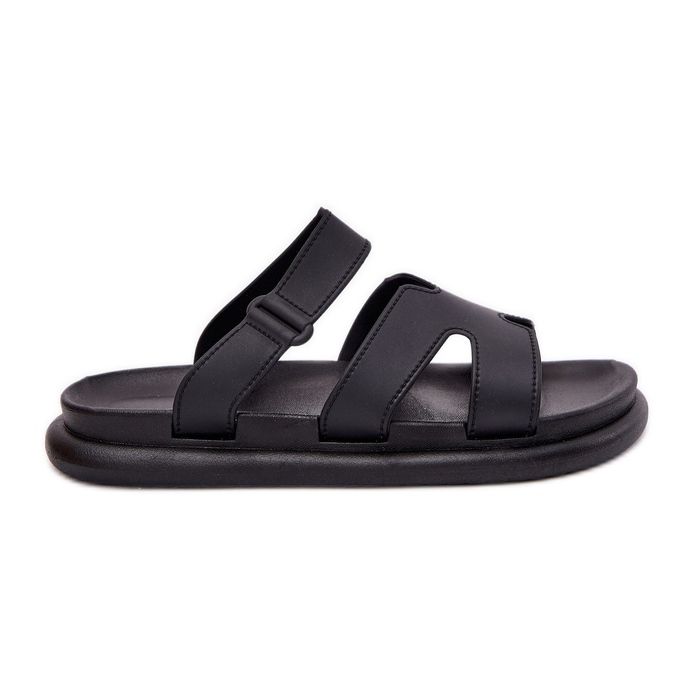 Women's rubber slippers with a black belt Women's rubber slippers with a black belt