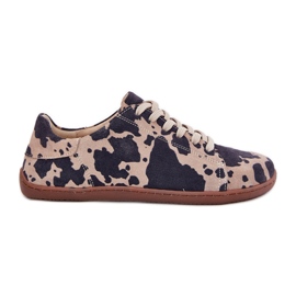Women's suede sneakers in Zazoo N1120 brown-beige