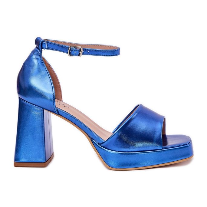 Painted women's sandals on the blue post Painted women's sandals on the blue post