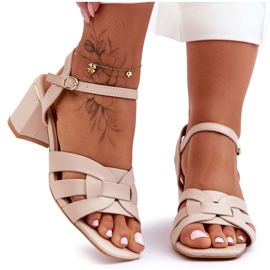 Classic Sandals Beige Misty High Heels