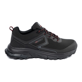 DK Black men's sports shoes with red elements