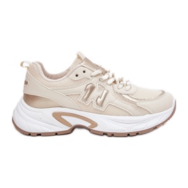 Women's sneakers on a massive beige sole