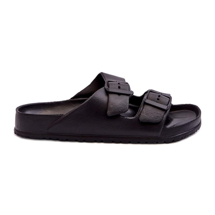 News Women's foam slippers with black buckles
