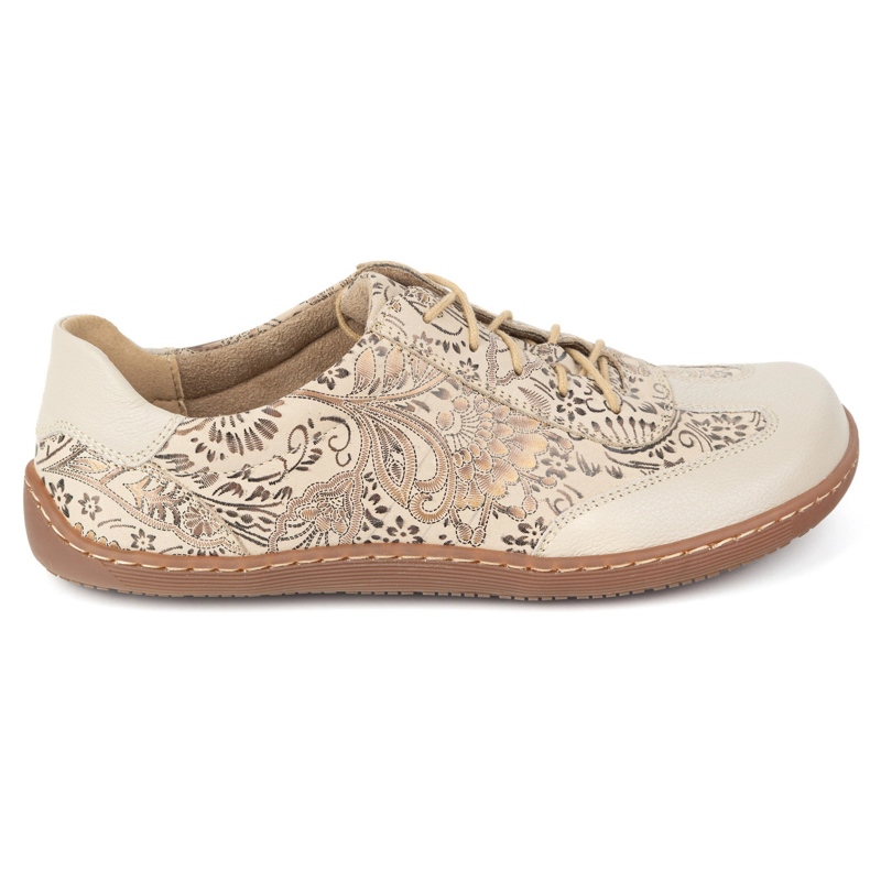 Olivier Barefoot leather shoes Thalia minimalist shoes print beige Olivier Barefoot leather shoes Thalia minimalist shoes print beige