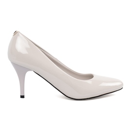 Goodin Light gray varnished women's high heels grey