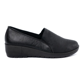 Shelvt Women's black shoes on the platform