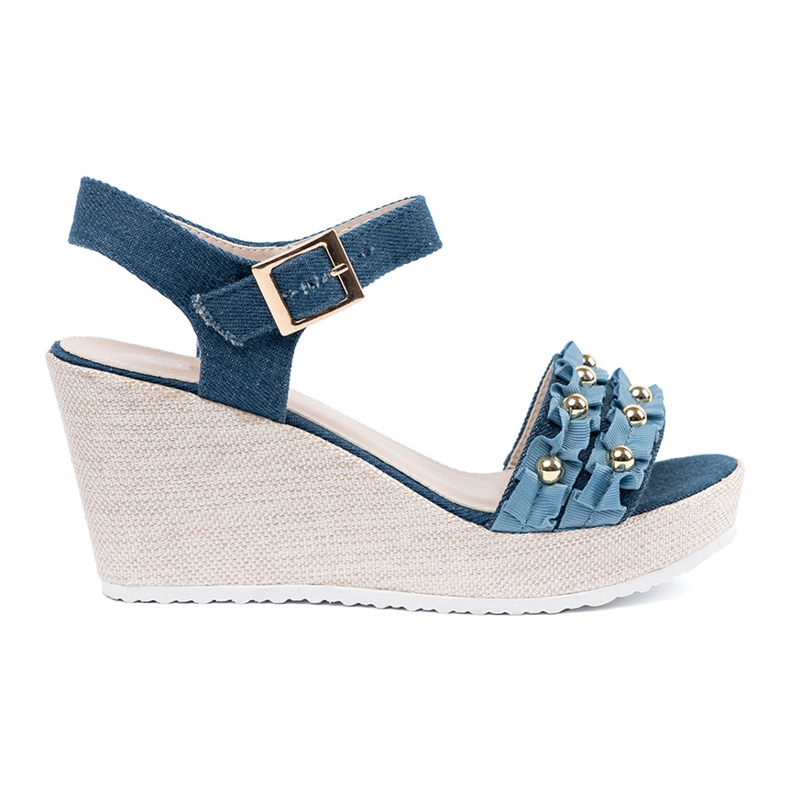 Shelvt Jotwarz denim sandals blue