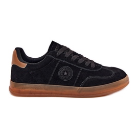Women's suede Sneakers Big Star RR274851 Hi-Polish System Black