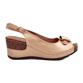 Women's light sandals on the Comfort Shoes beige wedge Women's light sandals on the Comfort Shoes beige wedge