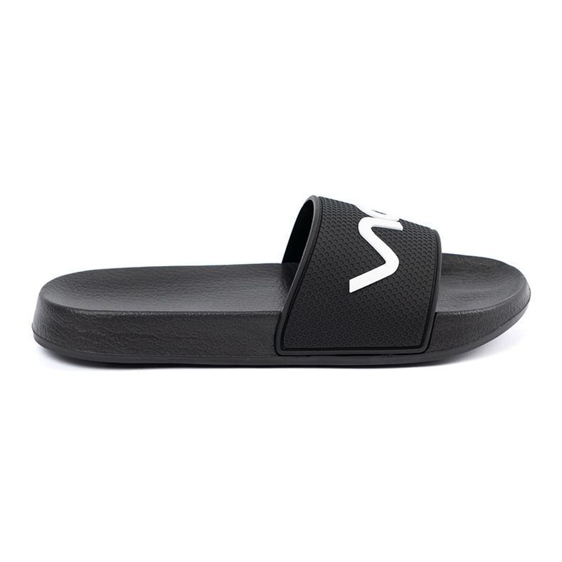 Shelvt Black flip -flops with the inscription