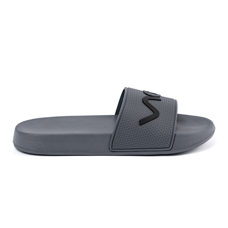 Shelvt Gray flip flops with the inscription grey Shelvt Gray flip flops with the inscription grey