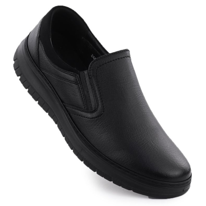 Men's shoes elegant sliding black unisoft 7155 Men's shoes elegant sliding black unisoft 7155