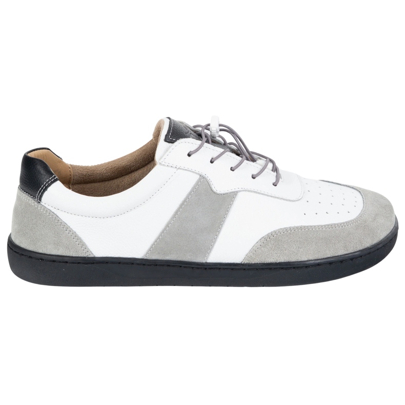 Olivier Barefoot women's shoes minimalist leather wide white aria with gray Olivier Barefoot women's shoes minimalist leather wide white aria with gray