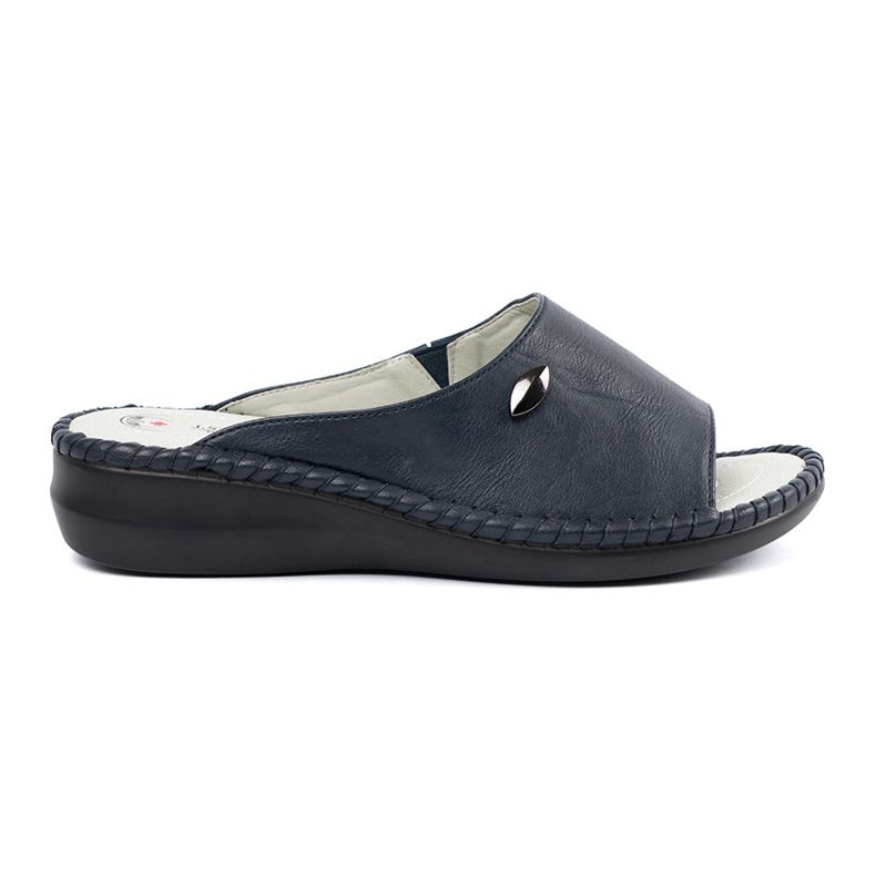 Shelvt Comfortable flip -flops with a leather insert