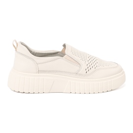 Sergio Leone Leather shoes on the beige platform