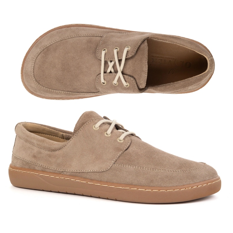 Olivier Women's moccasins Barefoot 0797W - Polish lace -up leather shoes beige Olivier Women's moccasins Barefoot 0797W - Polish lace -up leather shoes beige